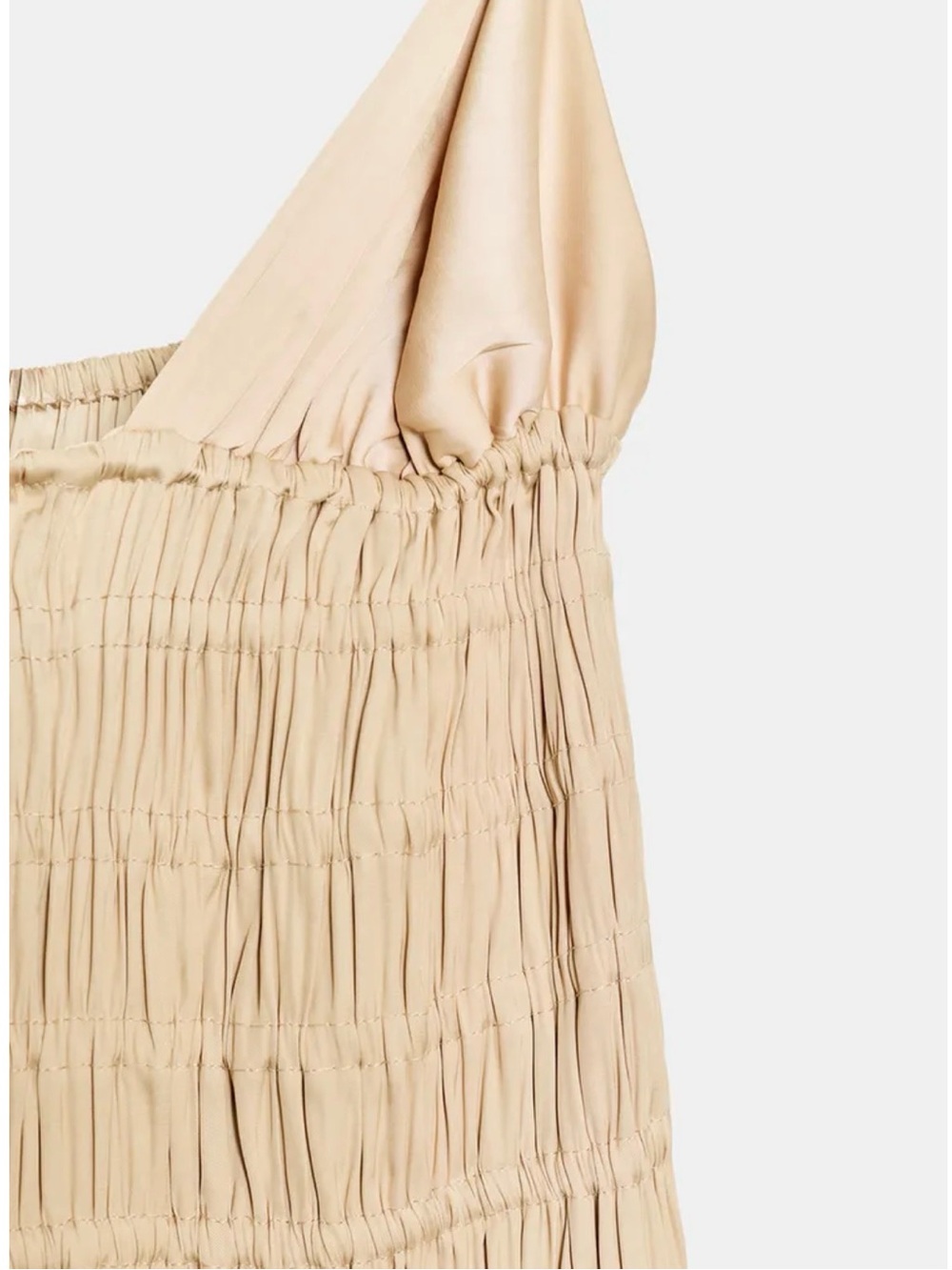 Zara Cream Smocked Maxi Dress - Picture 5 of 8